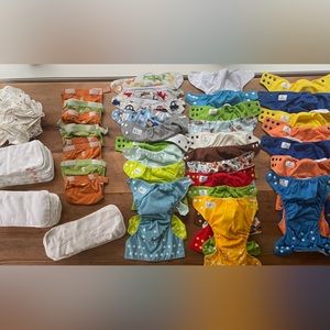 FULL Cloth Diaper Set - 34 diapers and inserts